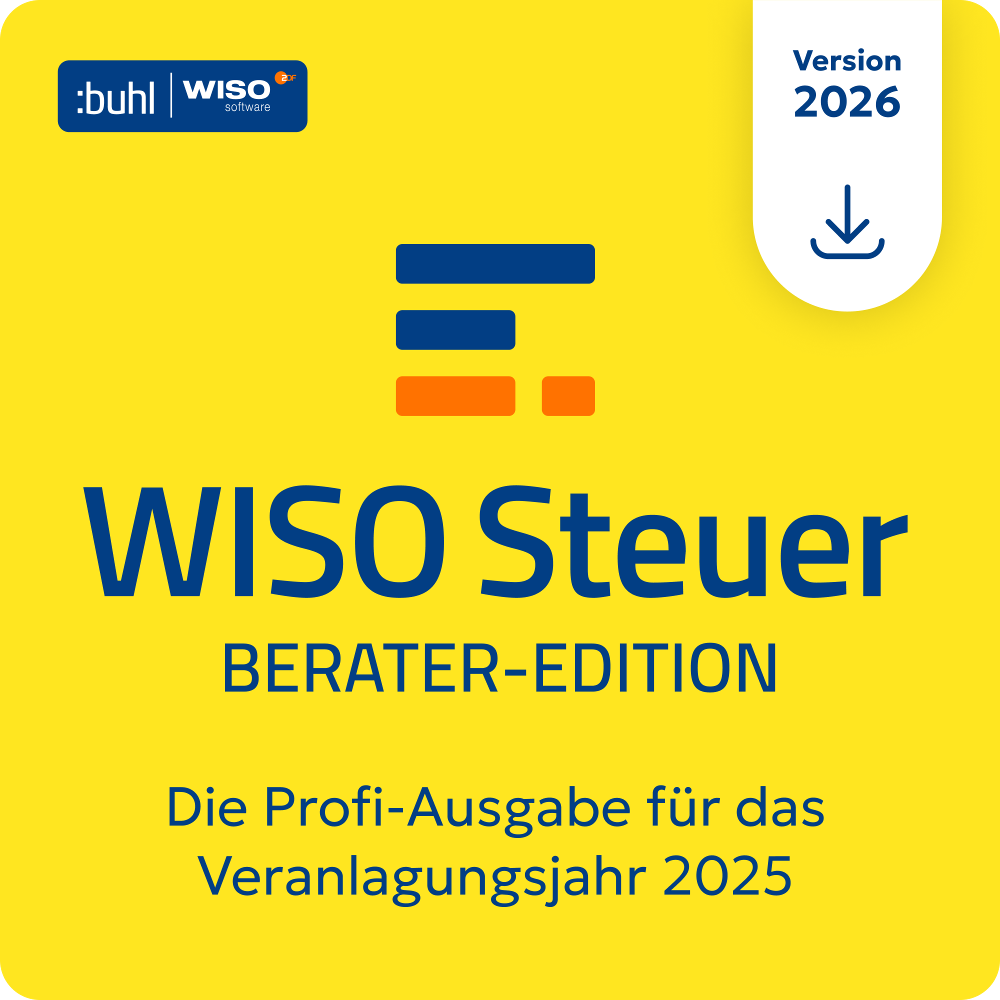 WISO Steuer 2026 Berater (für das Steuerjahr 2025) (1 PC - 1 Jahr) ESD WISO Steuer 2026 Berater (für das Steuerjahr 2025) (1 PC - 1 Jahr) ESD