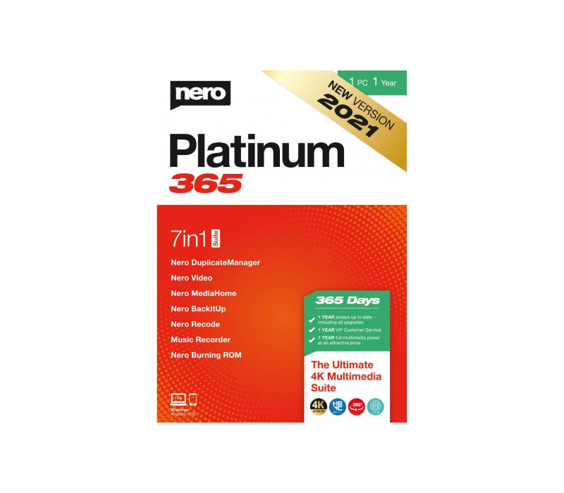 Nero Platinum 365 EU Key (1 Year / 1 PC) Nero Platinum 365 EU Key (1 Year / 1 PC)