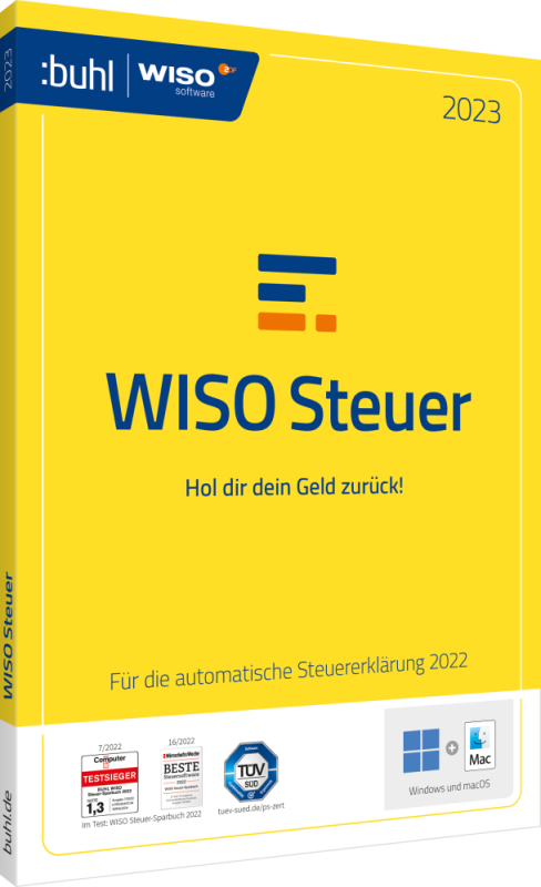 Buhl WISO Steuer 2023 (für das Steuerjahr 2022) (1 User - 1 Jahr) ESD DL42912-23