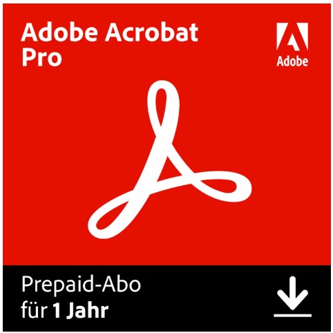 Adobe Acrobat Pro DC 2022 - 1 Jahr Abo