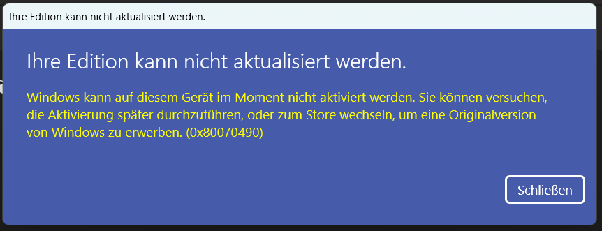 Fehlermeldung 0x80070490 erhalten ? Hier gibt's die Lösung!